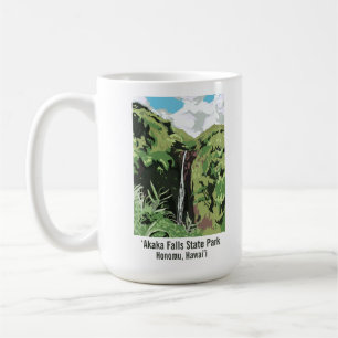 Akaka Falls Hawaii Wasserfall Tropische Landschaft Kaffeetasse