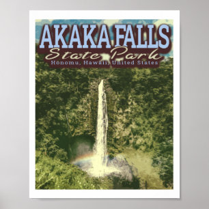 AKAKA FALLS STAAT PARK - HONOMU HAWAII USA POSTER