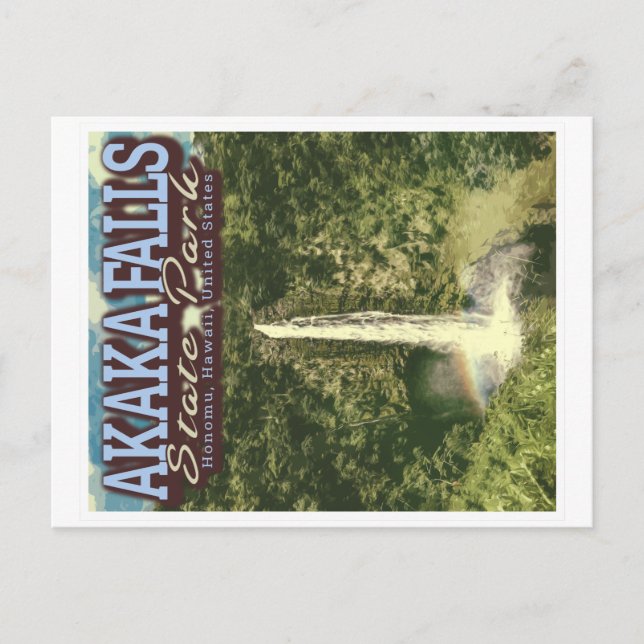 AKAKA FALLS STAAT PARK - HONOMU HAWAII USA POSTKARTE (Vorderseite)