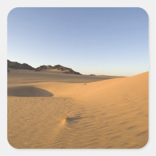 Akakus, Sahara-Wüste, Fezzan, Libyen. Quadratischer Aufkleber
