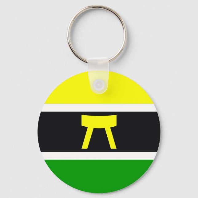 Akan-Volksflagge Ghana kwa Elfenbeinküste Schlüsselanhänger (Vorderseite)