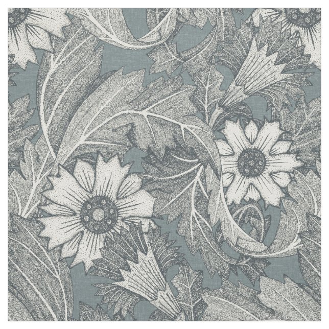 Akanthus-Dunkelgrauer Sturm Stoff (Muster)