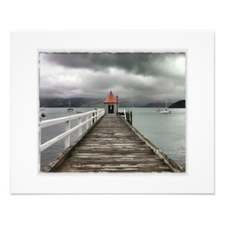 Akaroa Jetty Fotodruck