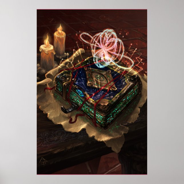 Akasha Codex - mystical esoteric fantasy art Poster (Vorne)