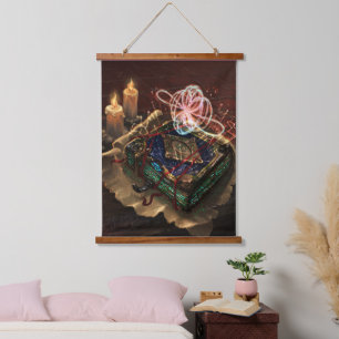 Akasha Codex - mystische esoterische Fantasy-Kunst Wandteppich Mit Holzrahmen