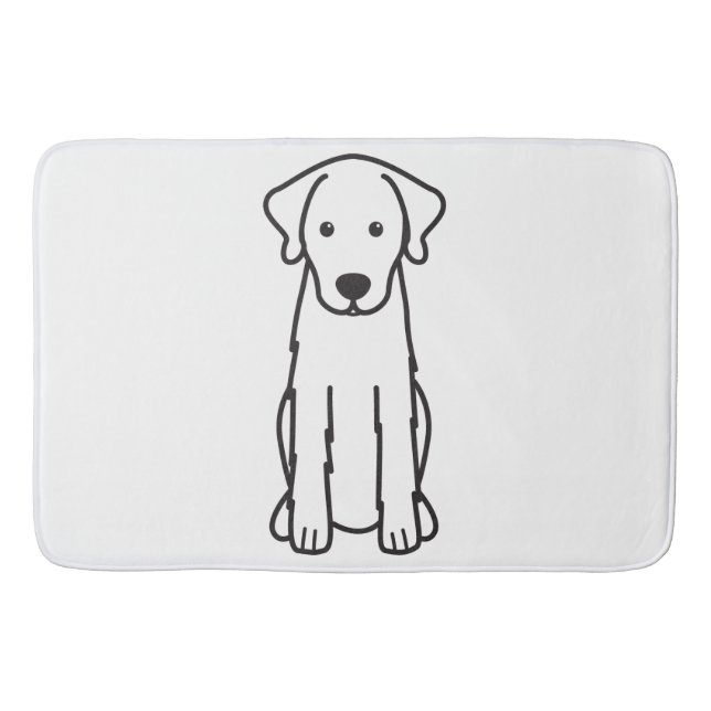 Akbash HundeCartoon Badematte (Vorderseite)