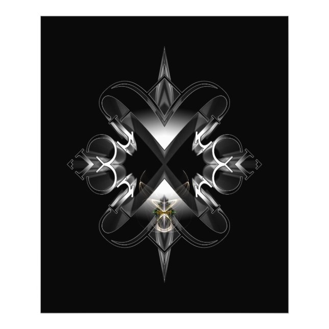 Akcenought Emblem On Black von Xzendor7 Fotodruck (Vorne)