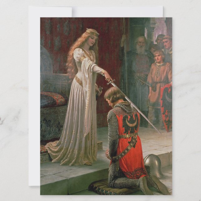 Akcolade (von Edmond Blair Leighton) Karte (Vorderseite)