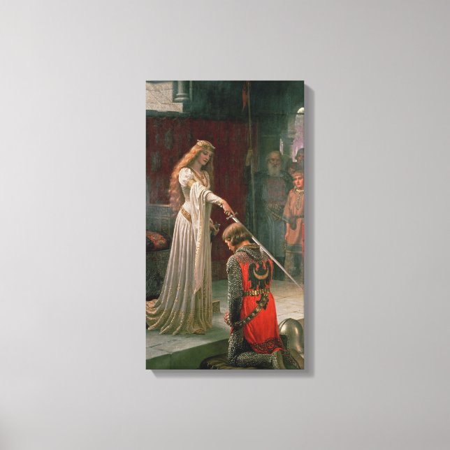 Akcolade (von Edmond Blair Leighton) Leinwanddruck (Vorderseite)