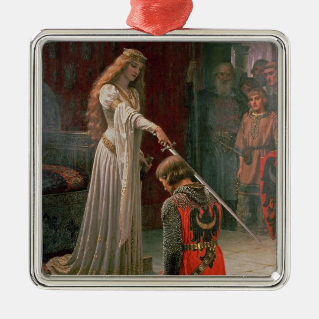 Akcolade (von Edmond Blair Leighton) Ornament Aus Metall (Vorne)