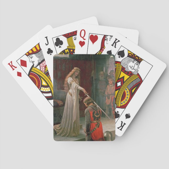 Akcolade (von Edmond Blair Leighton) Spielkarten (Rückseite)