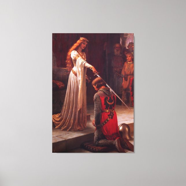 Akcolade von Edmund Blair Leighton Leinwanddruck (Vorderseite)