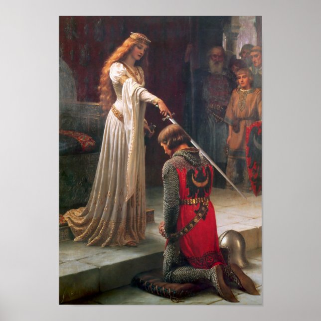 Akcolade von Edmund Blair Leighton Poster (Vorne)