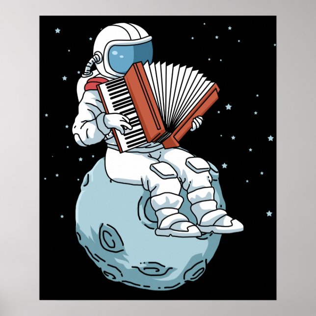 Akdion Gift Men Akkordion Music Gift Akkordion Poster (Vorne)