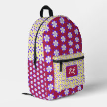 Akelei-Rucksack Marineblau & Gelb