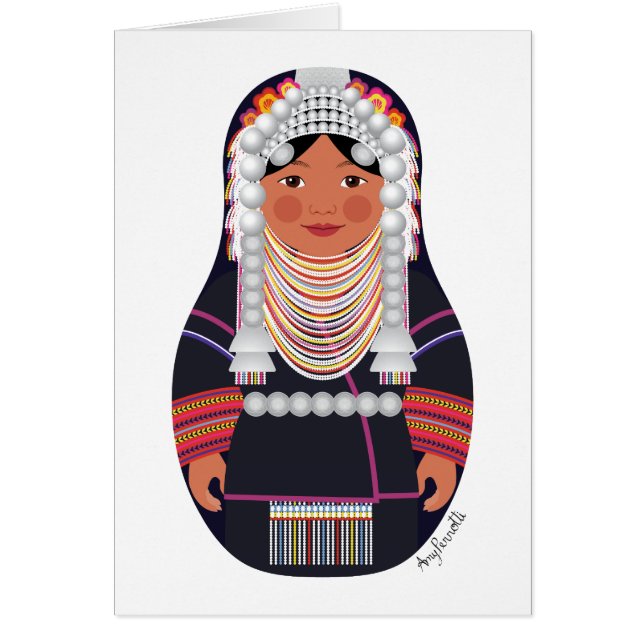 Akha of Thailand Matryoshka Card (Vorne)