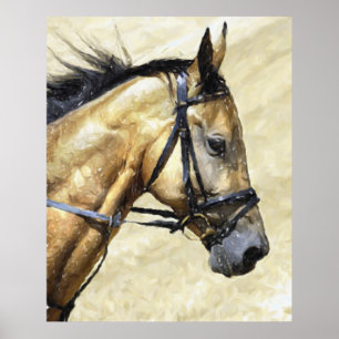 Akhal-Teke Horse Portrait Poster drucken