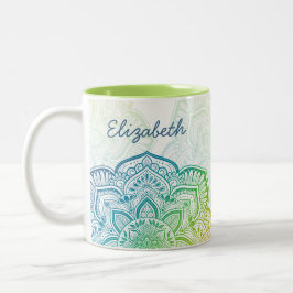 Aki Mandala 11 oz. Personalized Mug Zweifarbige Tasse