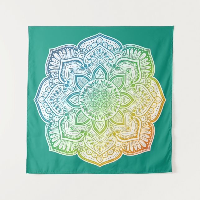 Aki Mandala Wandteppich (Vorderseite)