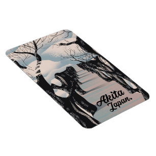 Akida Japanische Kirschblütenbäume. Magnet