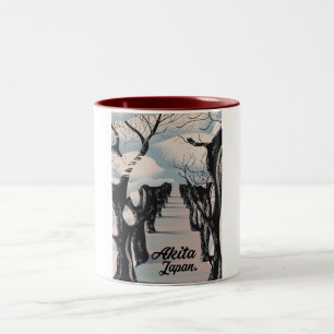 Akida Japanische Kirschblütenbäume. Zweifarbige Tasse