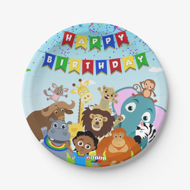 Akili und Friends Paper Plate 1 Pappteller (Vorderseite)