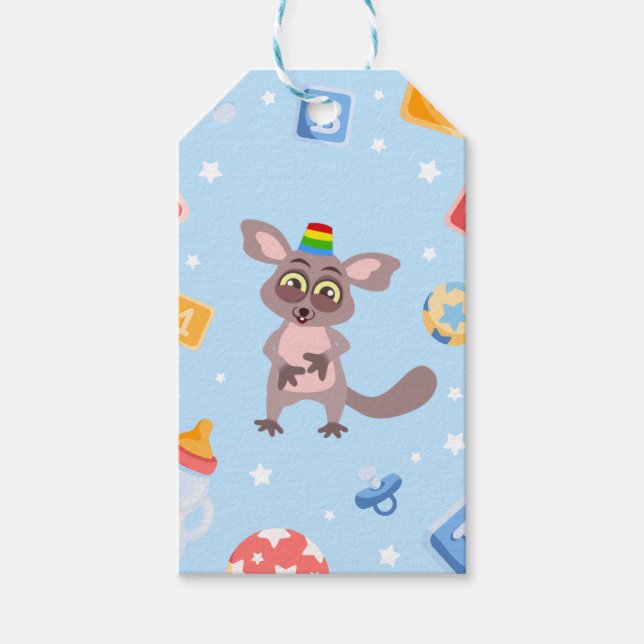 Akili und Me Babydusche Geschenkanhänger (Vorderseite)