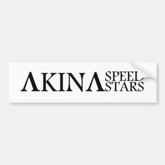 Akina Geschwindigkeit spielt Schwarzweiss-Bumber Autoaufkleber