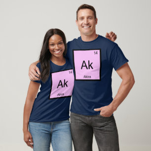 Akira Name Chemie Element Periodensystem T-Shirt