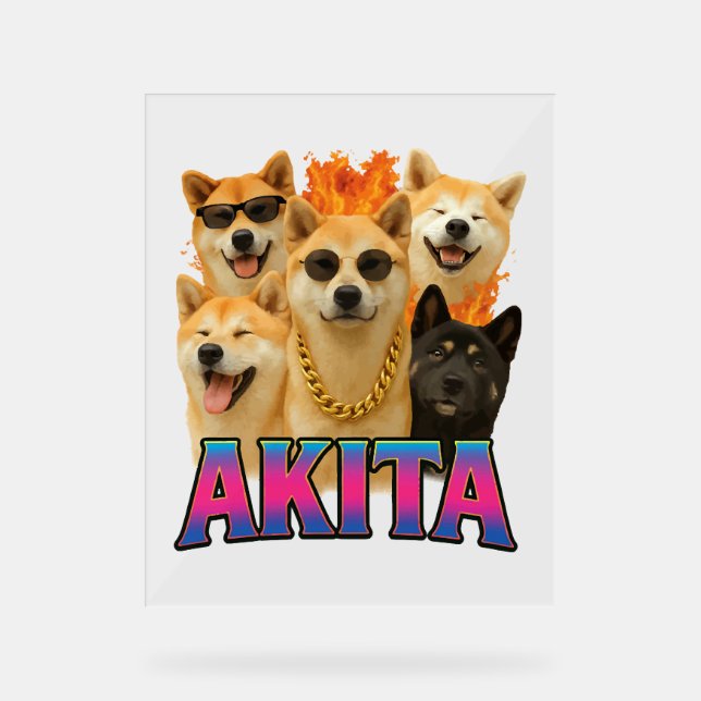 Akita Acrylschild (Vorderseite)