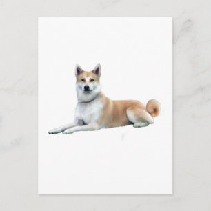 Akita (Akita Inu) - Liegend Postkarte