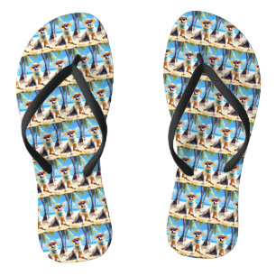 Akita am Strand, Sommergeschenk für Hunde Liebhabe Flip Flops