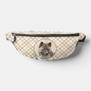 Akita American Japanese Inu Sable Painting Art Bauchtasche