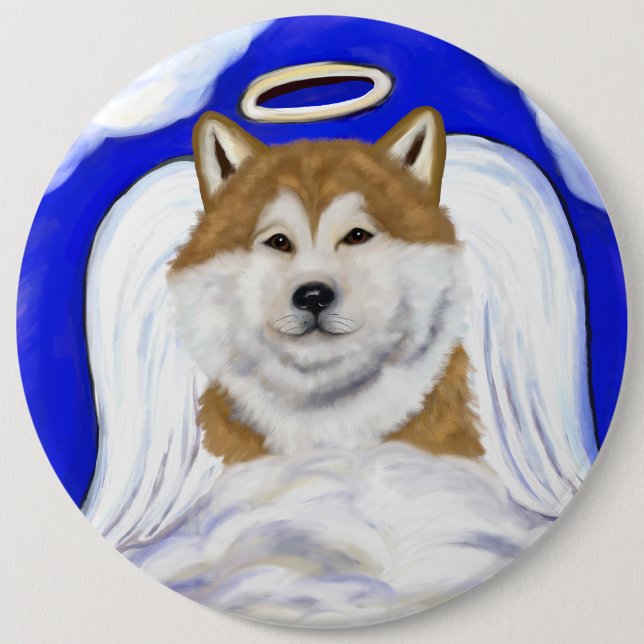 Akita Angel Button (Vorderseite)