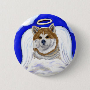 Akita Angel Button