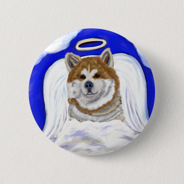 Akita Angel Button (Vorderseite)