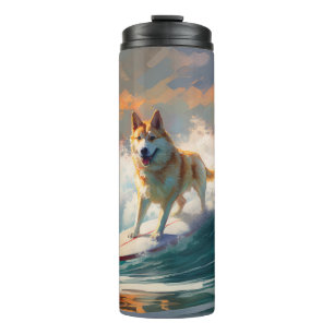Akita Beach Surfgrafieren Thermosbecher