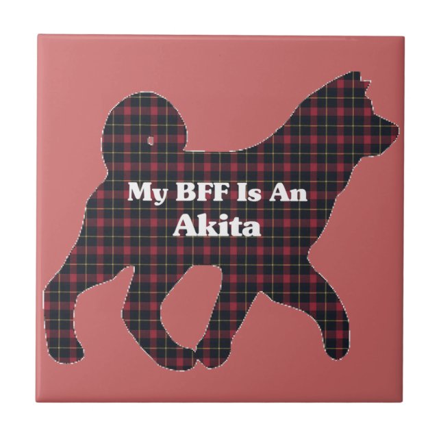 AKITA BESTE FREUNDIN FLIESE (Vorderseite)