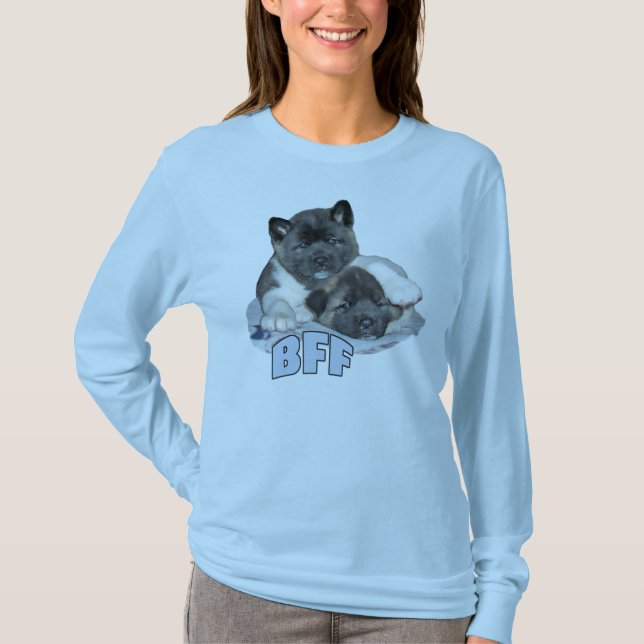 akita BESTE FREUNDIN klassisches FrauenShirt T-Shirt (Vorderseite)