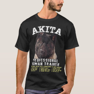 Akita Black Beruflich Human Trainer T-Shirt