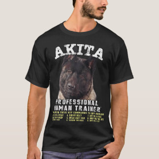 Akita Black Beruflich Human Trainer T-Shirt