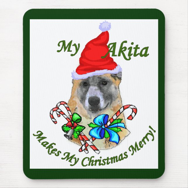Akita Christmas Geschenke Mousepad (Vorne)