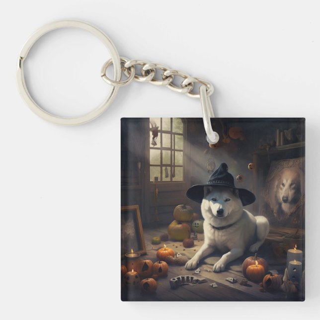 Akita Citrouilles Halloween effroi (Devant)