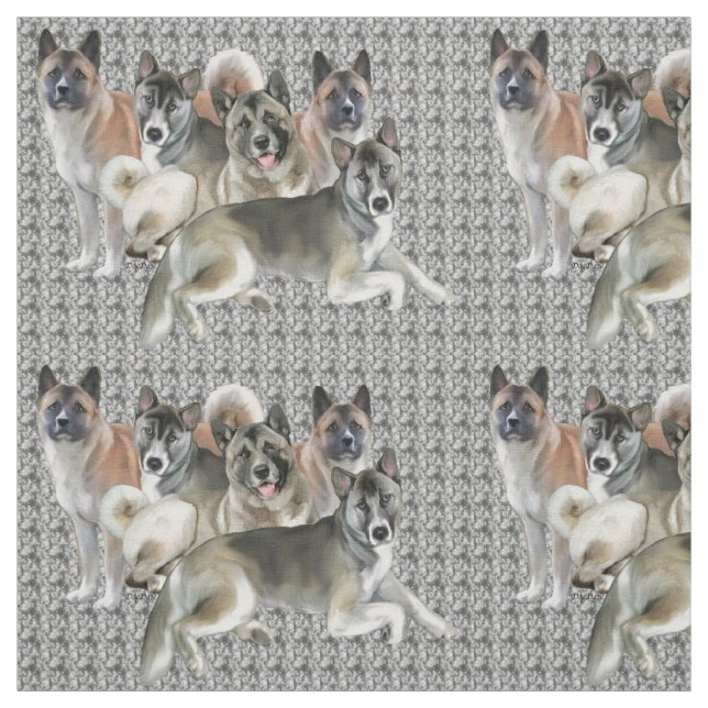 Akita Collage Fabric Stoff (Muster)