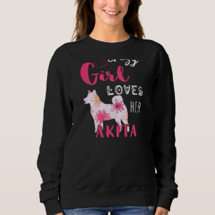 Akita Crazy Girl Akita Eigentümer Puppy Akita Dog  Sweatshirt