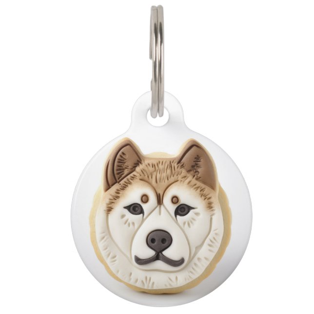 Akita Dog 3D Inspiriert Haustiermarke (Vorderseite)