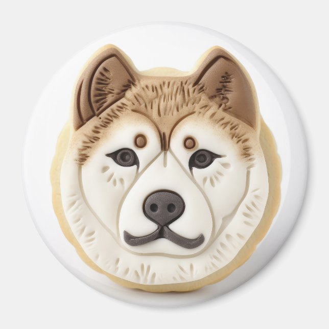 Akita Dog 3D Inspiriert Magnet (Vorne)