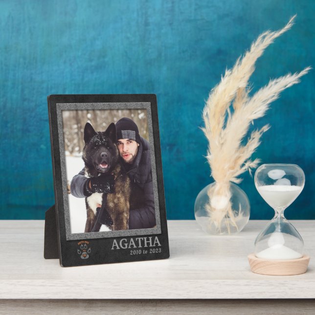 Akita Dog Breed Memorial Photo Plaque Fotoplatte (Seite)