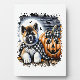 Akita Dog Halloween Square Fotoplatte