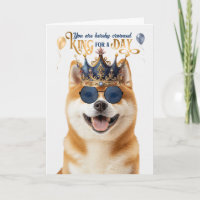 Akita Dog King für Day Funny Birthday
